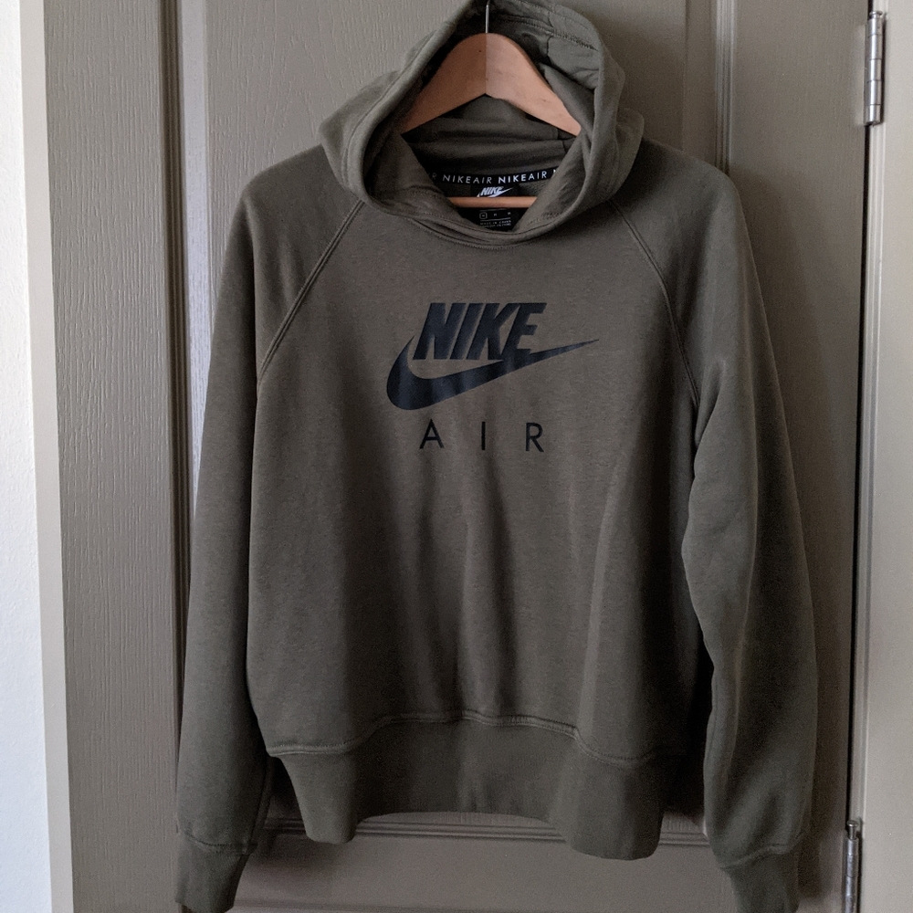 Nike Air Hooded Sweatshirt M Olive Green New